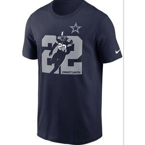 Nike Dallas Cowboys Emmitt Smith 22 Football Jersey Tee College Navy Size L